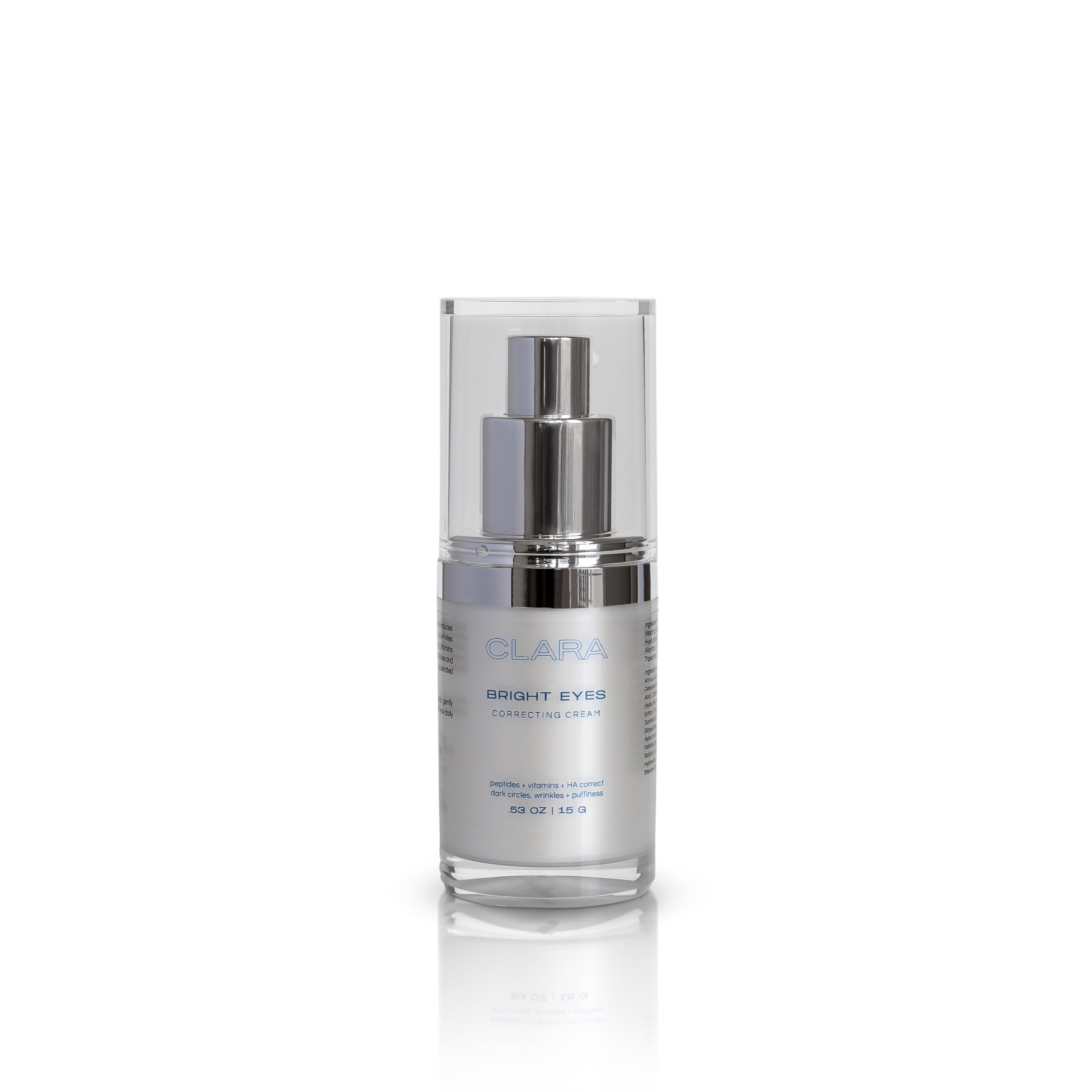 Bright Eyes Correcting Cream: peptides + vitamins + HA correct dark circles, wrinkles + puffiness