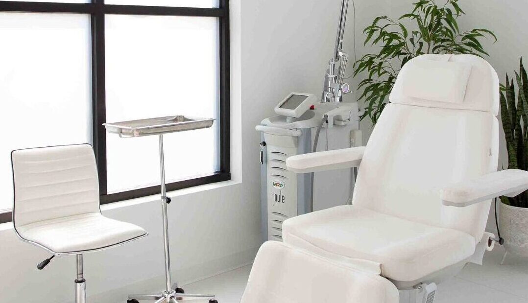 Procedure room for botox, filler, laser treatments at CLARA Dermatology